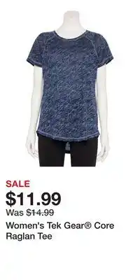 Kohl's Women's Tek Gear Core Raglan Tee offer