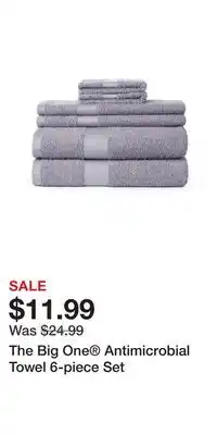 Kohl's The Big One Antimicrobial Towel 6-piece Set offer