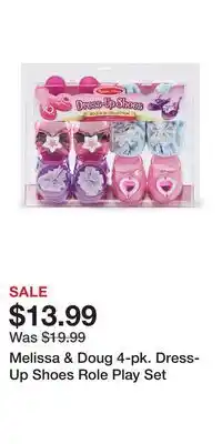 Kohl's Melissa & Doug 4-pk. Dress-Up Shoes Role Play Set offer