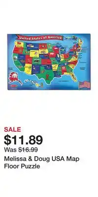 Kohl's Melissa & Doug USA Map Floor Puzzle offer