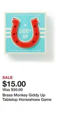 Kohl's Brass Monkey Giddy Up Tabletop Horseshoes Game offer