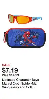 Kohl's Licensed Character Boys Marvel 2-pc. Spider-Man Sunglasses and Soft Case offer