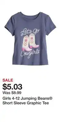 Kohl's Girls 4-12 Jumping Beans Short Sleeve Graphic Tee offer