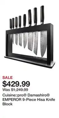 Nordstrom Cuisine::pro Damashiro EMPEROR 9-Piece Hisa Knife Block offer