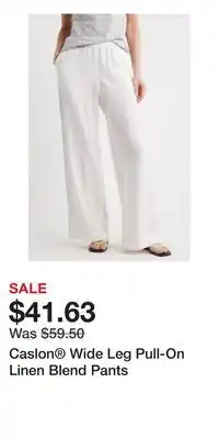 Nordstrom Caslon Wide Leg Pull-On Linen Blend Pants offer