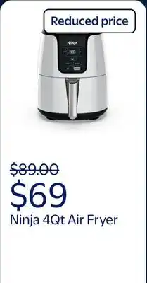 Walmart Ninja 4Qt Air Fryer, Nonstick Basket with Crisper Plate offer