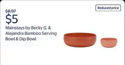 Walmart Mainstays by Becky G. & Alejandra Bamboo Melamine Serving Bowl & Dip Bowl offer