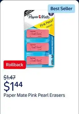 Walmart Paper Mate Pink Pearl Erasers, Large offer