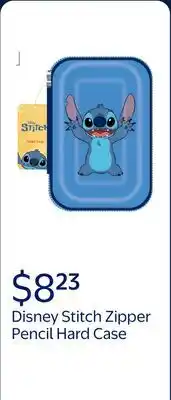 Walmart Disney Stitch Blue Zipper Pencil Hard Case, 8.75 x 5.25, Elementary School offer