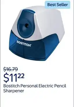 Walmart Bostitch Personal Electric Pencil Sharpener, HHC Cutter Tech, Stall-Free Motor, High-Capacity Tray offer