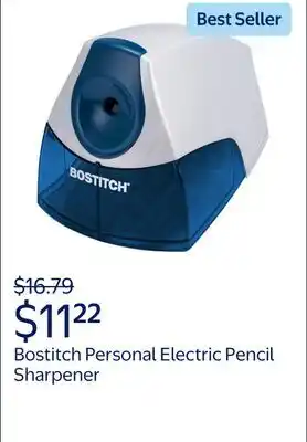 Walmart Bostitch Personal Electric Pencil Sharpener, HHC Cutter Tech, Stall-Free Motor, High-Capacity Tray offer