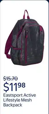 Walmart Eastsport Unisex Active Lifestyle Mesh Backpack, Graphite offer