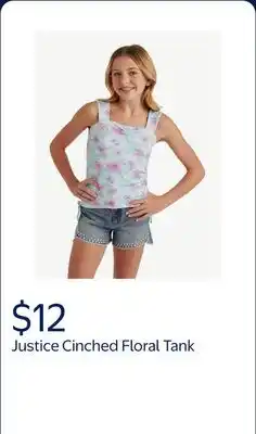 Walmart Justice Girls Cinched Floral Tank offer