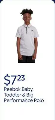 Walmart Reebok Baby, Toddler & Big Boy's Performance Polo Uniform Shirt offer