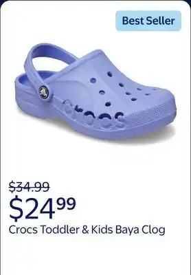 Walmart Crocs Toddler & Kids Baya Clog offer
