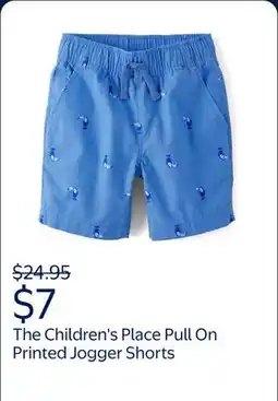 Walmart The Children's Place Boys Pull On Printed Jogger Shorts offer