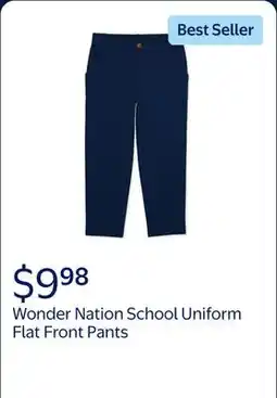 Walmart Wonder Nation Boys School Uniform Flat Front Pants offer