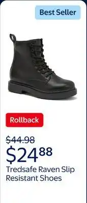 Walmart Tredsafe Women's Raven Slip Resistant Shoes offer