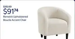 Walmart Renwick Upholstered Boucle Accent Chair for Livingroom, Ivory offer