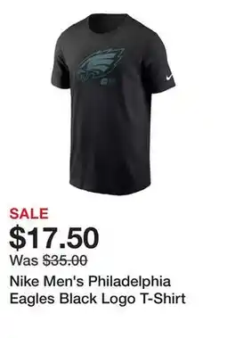 Dick's Sporting Goods Nike Men's Philadelphia Eagles Black Logo T-Shirt offer