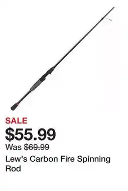 Dick's Sporting Goods Lew's Carbon Fire Spinning Rod offer