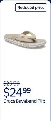 Walmart Crocs Unisex Bayaband Flip offer