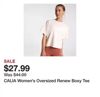 Dick's Sporting Goods CALIA Women's Oversized Renew Boxy Tee offer
