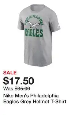 Dick's Sporting Goods Nike Men's Philadelphia Eagles Grey Helmet T-Shirt offer