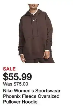 Dick's Sporting Goods Nike Women's Sportswear Phoenix Fleece Oversized Pullover Hoodie offer