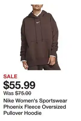 Dick's Sporting Goods Nike Women's Sportswear Phoenix Fleece Oversized Pullover Hoodie offer