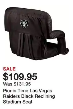 Dick's Sporting Goods Picnic Time Las Vegas Raiders Black Reclining Stadium Seat offer