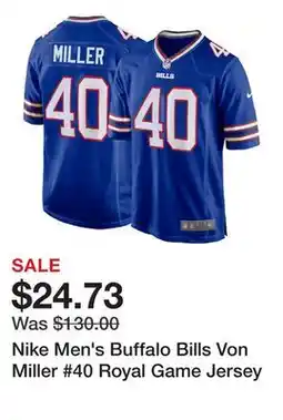 Dick's Sporting Goods Nike Men's Buffalo Bills Von Miller #40 Royal Game Jersey offer