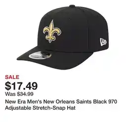 Dick's Sporting Goods New Era Men's New Orleans Saints Black 970 Adjustable Stretch-Snap Hat offer