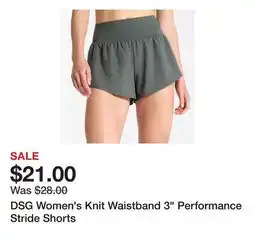 Dick's Sporting Goods DSG Women's Knit Waistband 3 Performance Stride Shorts offer