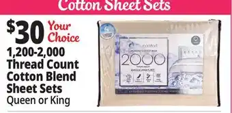 Ocean State Job Lot 1,200-2,000 Thread Count Cotton Blend Sheet Sets offer