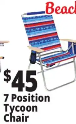 Ocean State Job Lot 4-Position Copa High Back Beach Chair offer