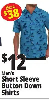 Ocean State Job Lot Men's Short Sleeve Button Down Shirts offer