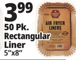 Ocean State Job Lot Baker's Choice Rectangle Air Fryer Liners 50 Count offer