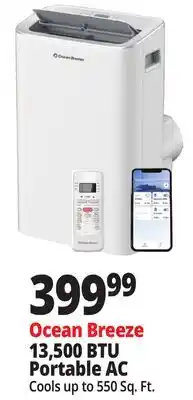 Ocean State Job Lot Ocean Breeze 13 500 BTU Portable Air Conditioner offer