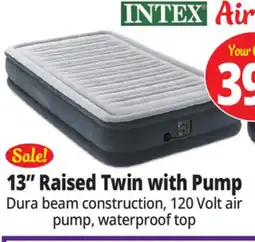 Ocean State Job Lot Intex Twin Dura-Beam Comfort-Plush Air Mattress with Internal Pump offer
