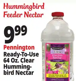Ocean State Job Lot Pennington Ultra Electro-Nectar Hummingbird Food 64 oz offer