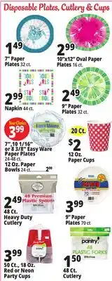 Ocean State Job Lot Disposable Serveware offer
