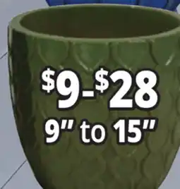 Ocean State Job Lot Outdoor Glazed Ceramic Pots 9 to 15 offer