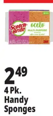 Ocean State Job Lot Scotch-Brite Ocelo Multi-Purpose 3M Sponges 4 Count offer