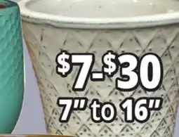 Ocean State Job Lot 7 to 16 Outdoor Glazed Ceramic Planters offer