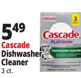 Ocean State Job Lot Cascade Platinum Dishwasher Cleaner 3 Pack offer