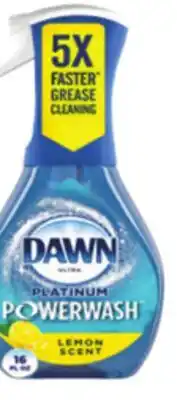 Ocean State Job Lot Dawn Platinum Plus Power wash Dish Spray 16 oz offer