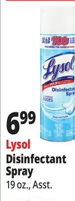 Ocean State Job Lot Lysol Disinfectant Spray 19 oz., Asst offer