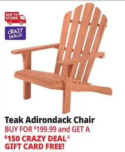 Ocean State Job Lot Teak Adirondack Chair offer