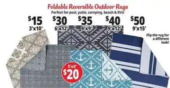 Ocean State Job Lot Aurora Reversible Patio Rug offer